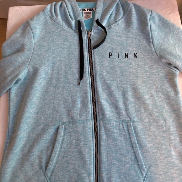 PINK Victoria's Secret Tops - PINK FULL ZIP HOODED SWEATSHIRT